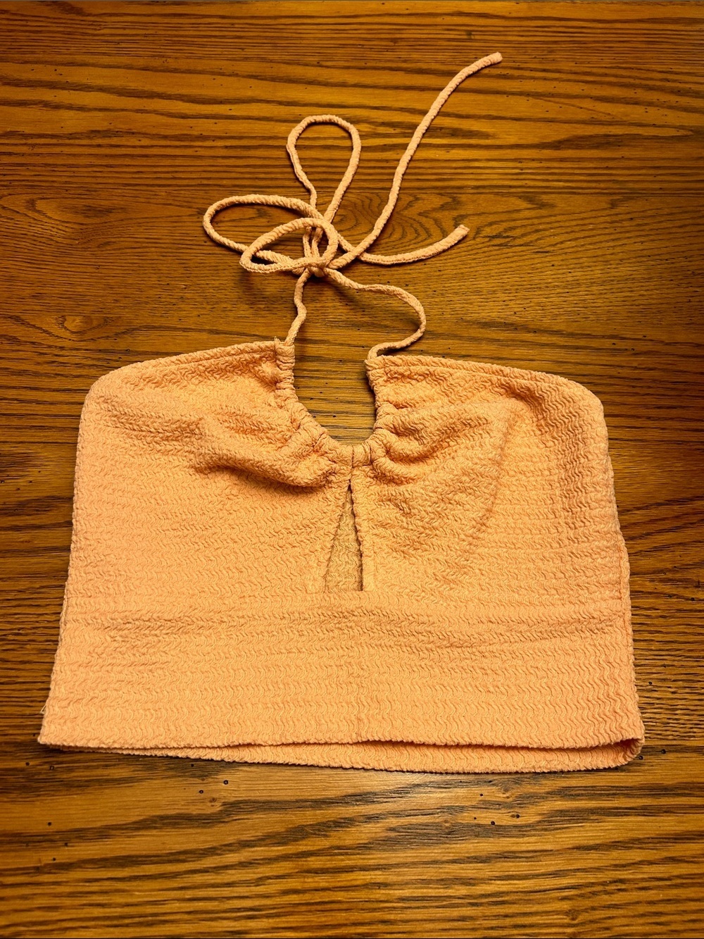Peach Halter Crop Top - Women/5